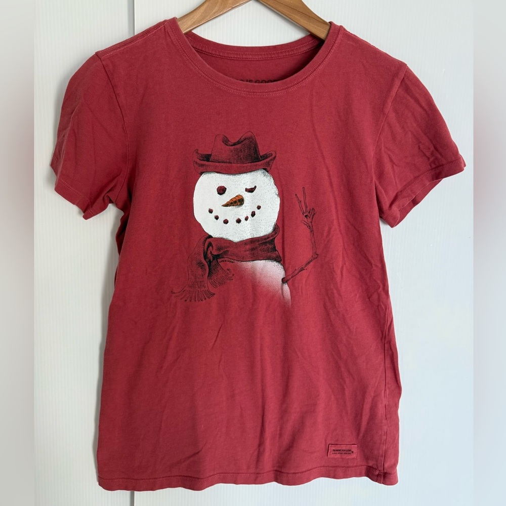 LIFE IS GOOD Snowman Tee
